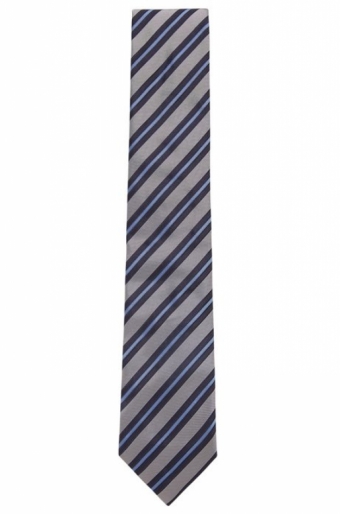 Stropdas in een jacquard van zijde met strepen