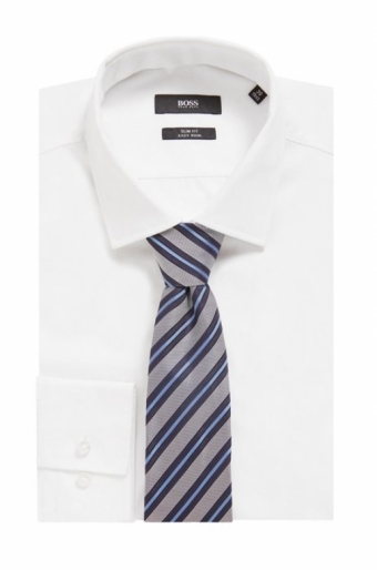 Stropdas in een jacquard van zijde met strepen