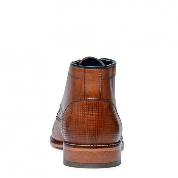 Leren Veterschoen Cognac